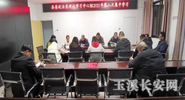 新平政法简报第87期 县委政法委举行理论学习中心组2021年第八次集中学习592